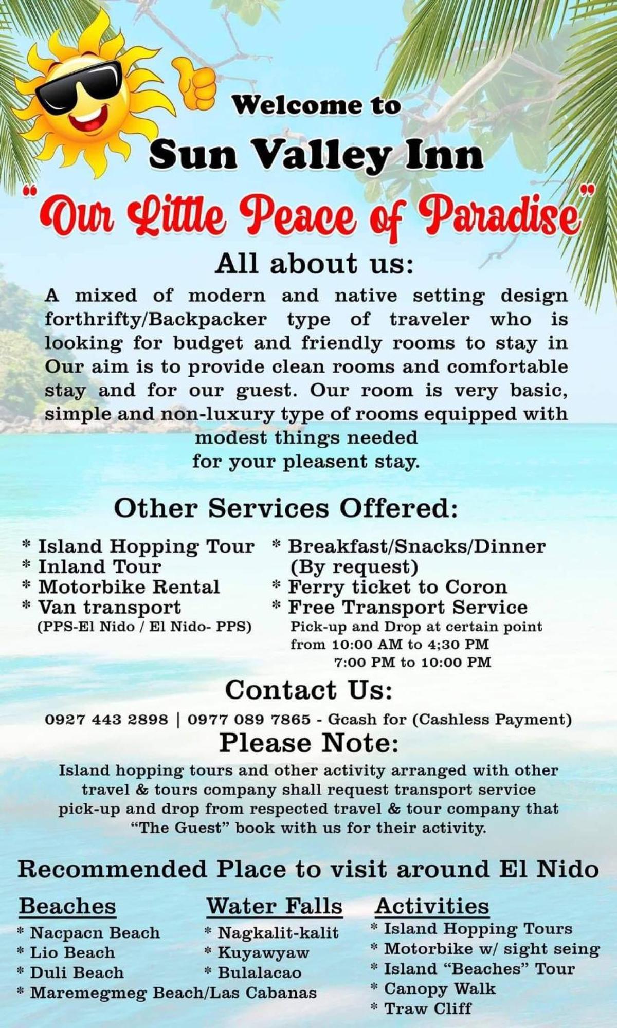 Sun Valley Backpackers Inn El Nido Exterior foto